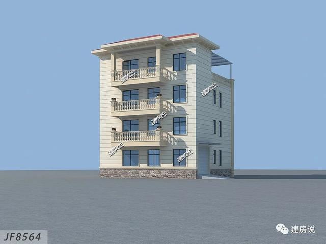 四層歐式別墅設(shè)計圖，豪華大氣，特別適合兩兄弟合建，幾萬合建一棟，特劃算