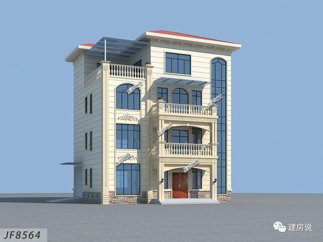 四層歐式別墅設(shè)計圖，豪華大氣，特別適合兩兄弟合建，幾萬合建一棟，特劃算