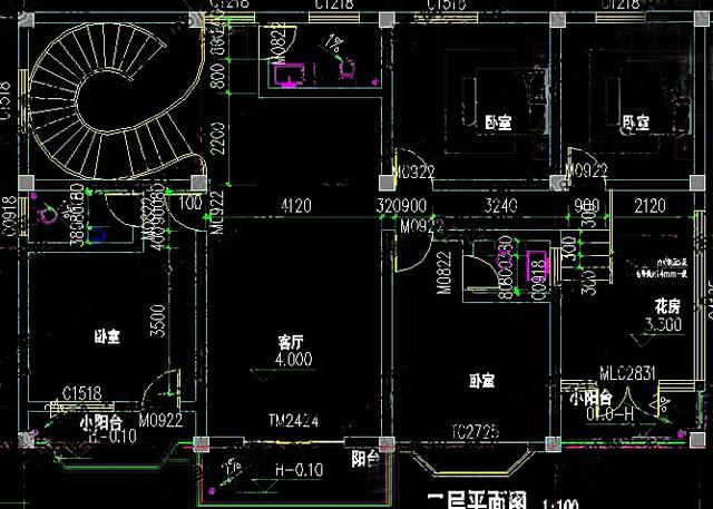 占地160平米左右農(nóng)村二層自建房，帶有車庫、旋轉樓梯和陽光房，造價30萬以內