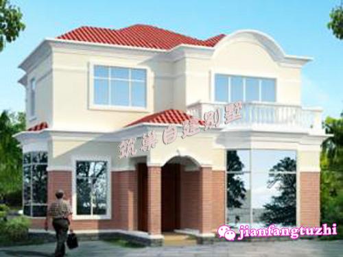 占地160平米左右農(nóng)村二層自建房，帶有車庫、旋轉樓梯和陽光房，造價30萬以內