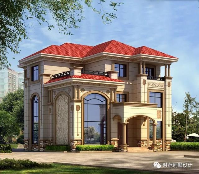 占地160平的復式三層別墅設計圖，內(nèi)帶6間臥室、超大露臺和書房，大氣美觀，很適合農(nóng)村自建