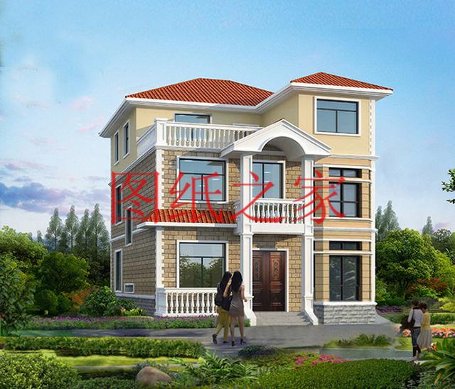 占地100平5臥室的小戶型三層別墅設計圖，精美亮眼，家家戶戶都能修建