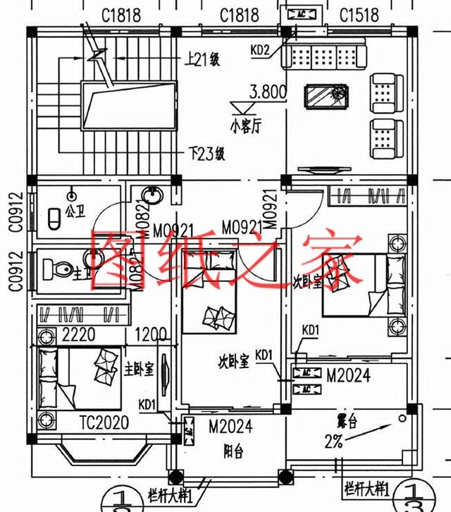 占地100平5臥室的小戶型三層別墅設計圖，精美亮眼，家家戶戶都能修建