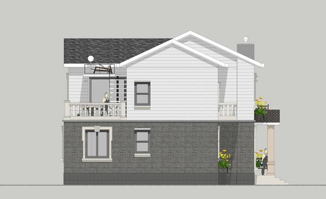 14.8x11.6米二層農(nóng)村別墅設(shè)計(jì)圖，經(jīng)濟(jì)實(shí)用，造價(jià)31萬(wàn)