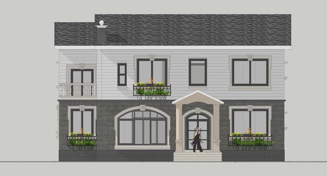 14.8x11.6米二層農(nóng)村別墅設(shè)計(jì)圖，經(jīng)濟(jì)實(shí)用，造價(jià)31萬(wàn)