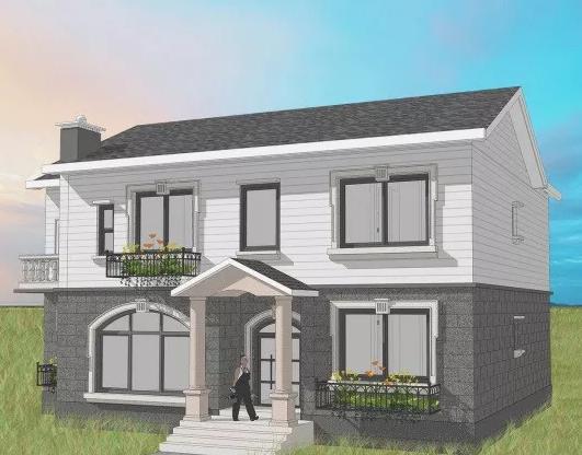 14.8x11.6米二層農(nóng)村別墅設(shè)計(jì)圖，經(jīng)濟(jì)實(shí)用，造價(jià)31萬(wàn)