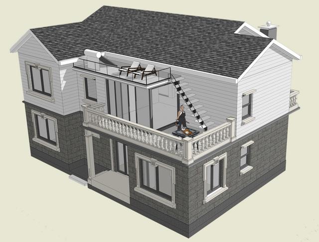 14.8x11.6米二層農(nóng)村別墅設(shè)計(jì)圖，經(jīng)濟(jì)實(shí)用，造價(jià)31萬(wàn)