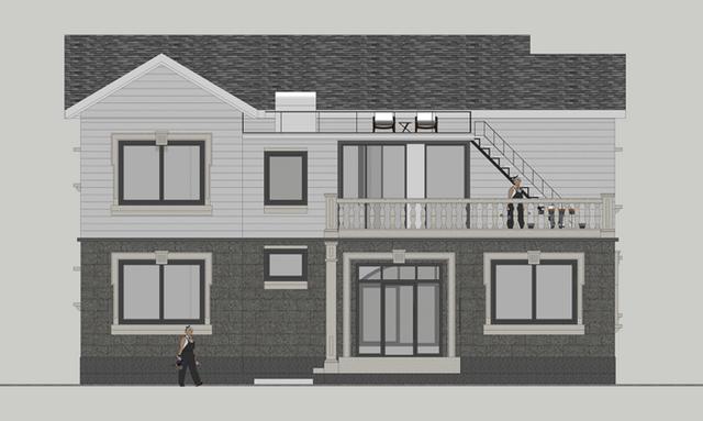 14.8x11.6米二層農(nóng)村別墅設(shè)計(jì)圖，經(jīng)濟(jì)實(shí)用，造價(jià)31萬(wàn)