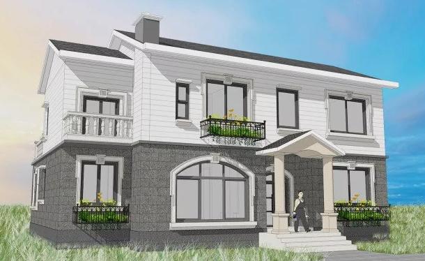 14.8x11.6米二層農(nóng)村別墅設(shè)計(jì)圖，經(jīng)濟(jì)實(shí)用，造價(jià)31萬(wàn)