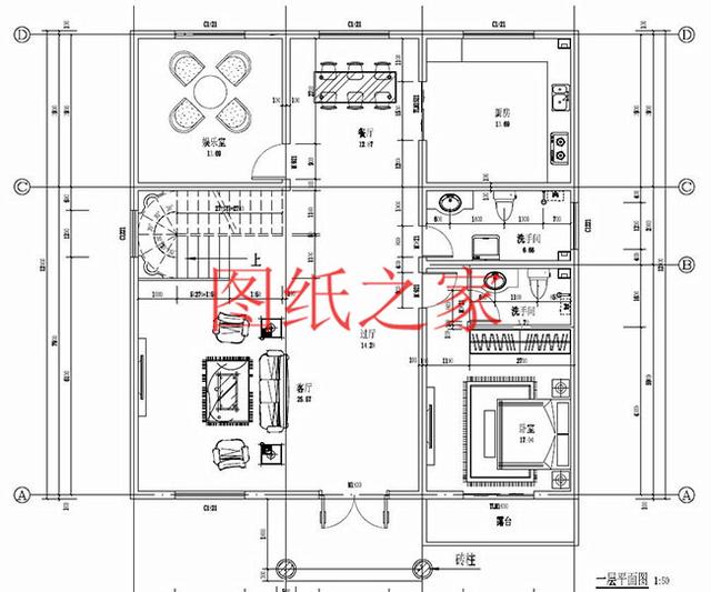 多臥室的三層別墅設(shè)計(jì)圖，挑空設(shè)計(jì)，給您溫馨舒適的享受!