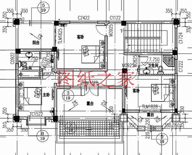多臥室的三層別墅設(shè)計(jì)圖，挑空設(shè)計(jì)，給您溫馨舒適的享受!