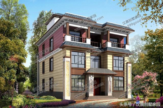 新中式別墅設計圖，古樸與現代并存，新穎霸氣！