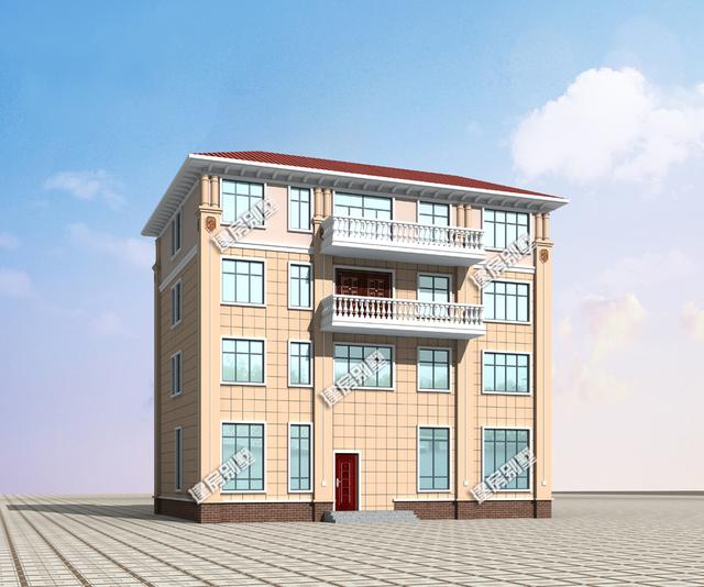 四層別墅設(shè)計(jì)圖，挑空設(shè)計(jì)+雙側(cè)露臺(tái)，送您你似錦前程！