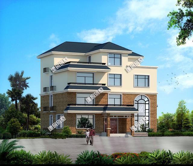 四層別墅設(shè)計(jì)圖，挑空設(shè)計(jì)+雙側(cè)露臺(tái)，送您你似錦前程！