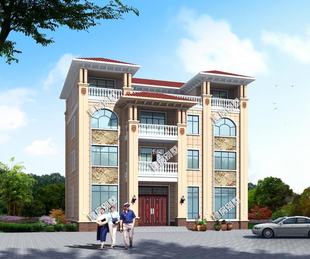 四層別墅設(shè)計(jì)圖，挑空設(shè)計(jì)+雙側(cè)露臺(tái)，送您你似錦前程！