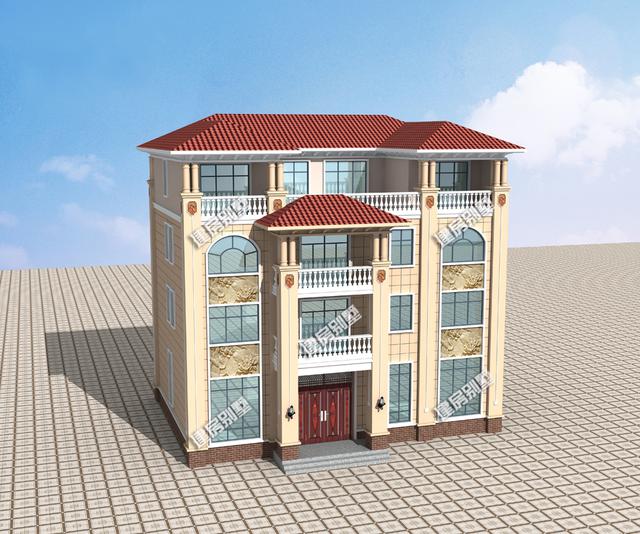 四層別墅設(shè)計(jì)圖，挑空設(shè)計(jì)+雙側(cè)露臺(tái)，送您你似錦前程！