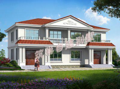 農(nóng)村二層雙拼別墅設(shè)計圖，隱私性極好！您一定喜歡！