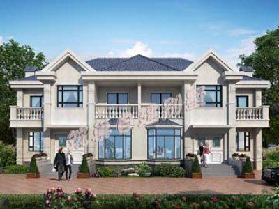 農(nóng)村二層雙拼別墅設(shè)計圖，隱私性極好！您一定喜歡！