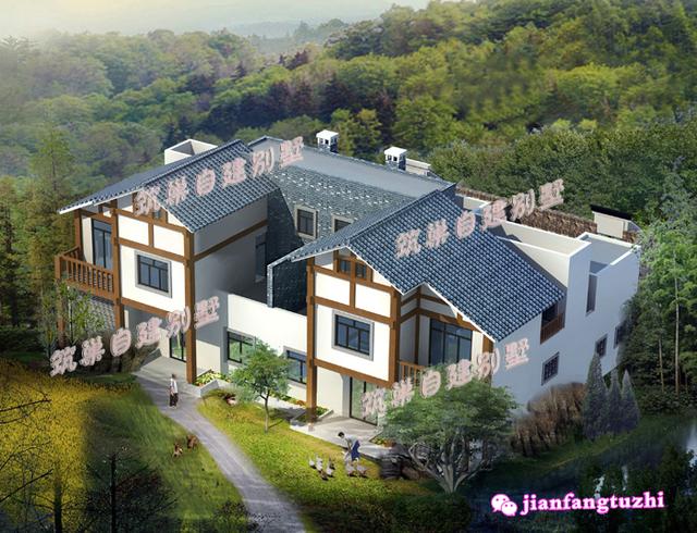 農(nóng)村二層雙拼別墅設(shè)計圖，隱私性極好！您一定喜歡！