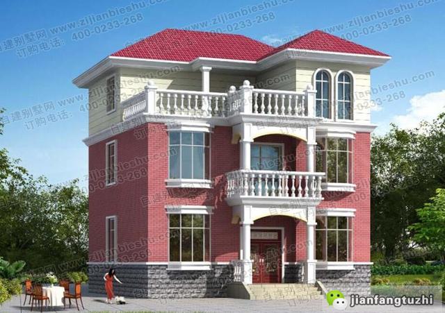 三層農(nóng)村自建房：10×11米3廳8臥帶露臺(tái)