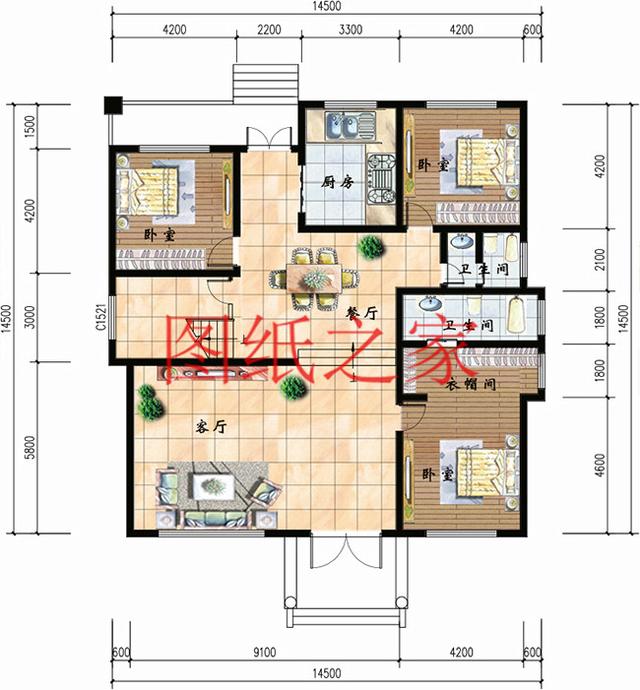 超大戶型，時(shí)尚現(xiàn)代的二層別墅設(shè)計(jì)圖，建成后您一定喜歡
