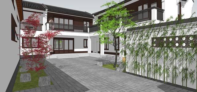 新中式民俗別墅設(shè)計(jì)圖，可用于民宿，也可商用。