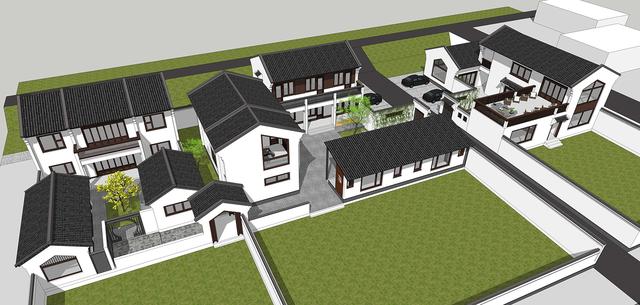 新中式民俗別墅設(shè)計(jì)圖，可用于民宿，也可商用。