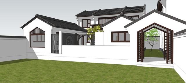 新中式民俗別墅設(shè)計(jì)圖，可用于民宿，也可商用。