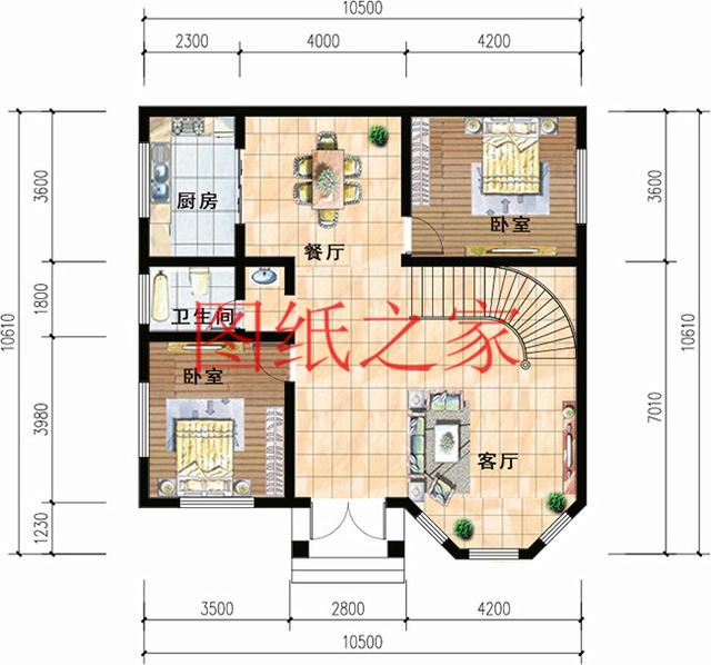 兩層農(nóng)村自建房，占地小造價低廉，讓你輕松實(shí)現(xiàn)別墅夢！