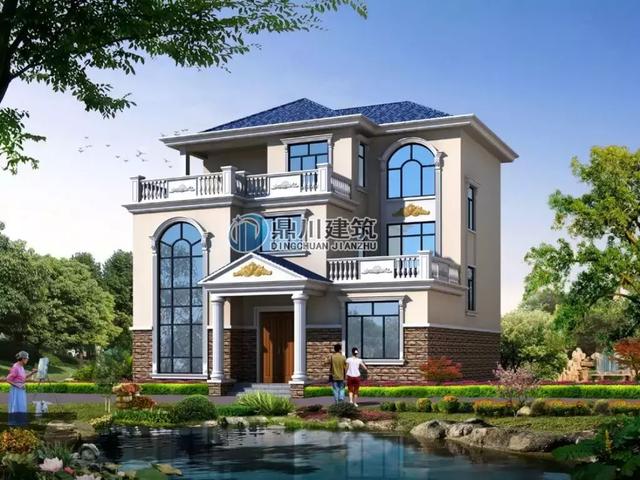 三層復(fù)式別墅設(shè)計(jì)圖，挑空客廳設(shè)計(jì)+堂屋，低調(diào)而不奢華