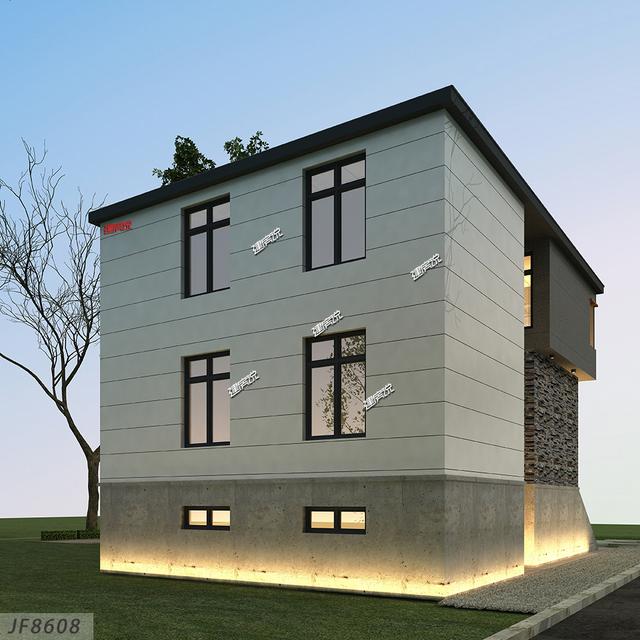 小占地別墅設(shè)計(jì)圖，外觀時(shí)尚新潮，還有地下車庫(kù)哦！