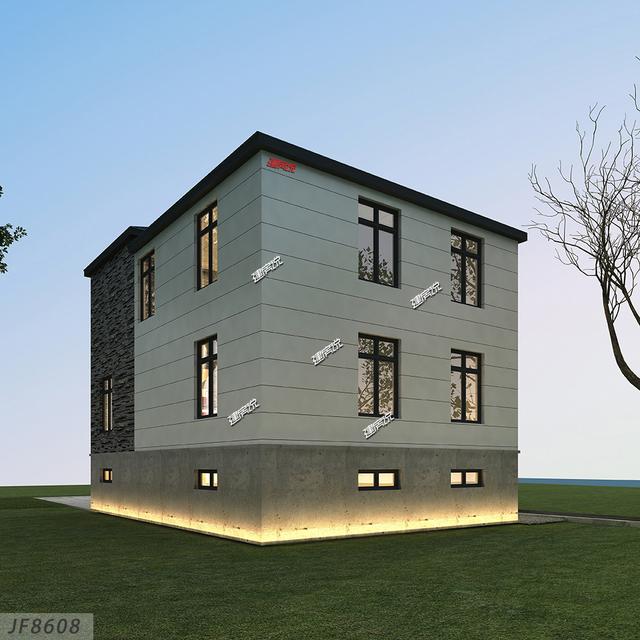 小占地別墅設(shè)計(jì)圖，外觀時(shí)尚新潮，還有地下車庫(kù)哦！