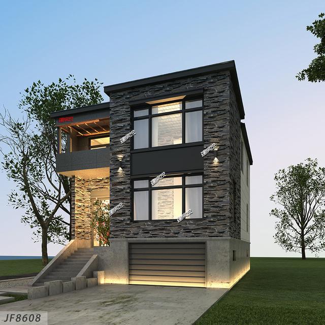小占地別墅設(shè)計(jì)圖，外觀時(shí)尚新潮，還有地下車庫(kù)哦！