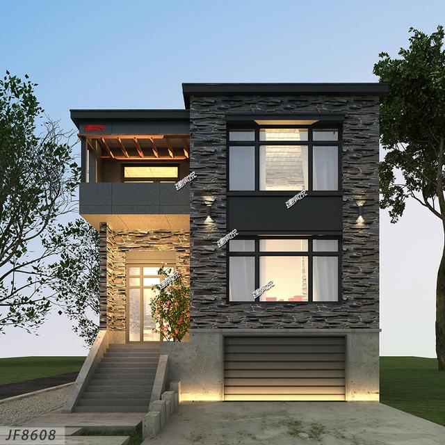 小占地別墅設(shè)計(jì)圖，外觀時(shí)尚新潮，還有地下車庫(kù)哦！