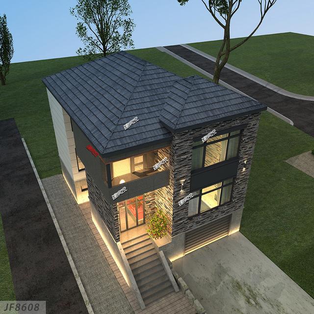 小占地別墅設(shè)計(jì)圖，外觀時(shí)尚新潮，還有地下車庫(kù)哦！