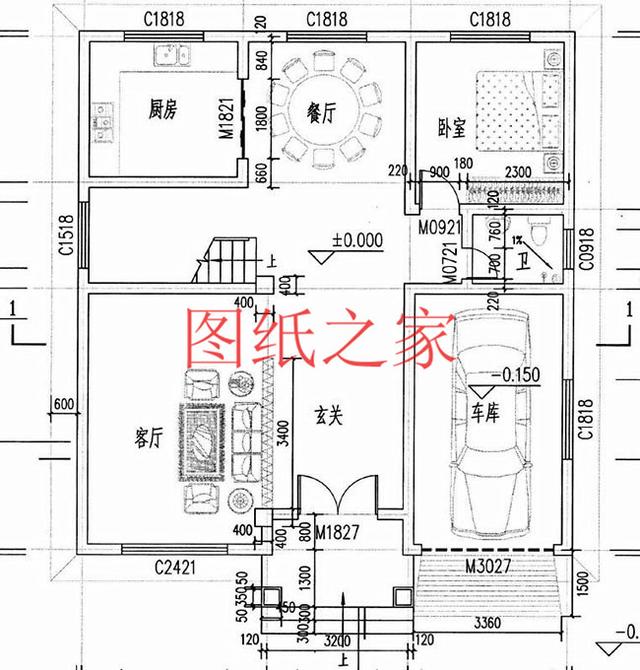 多臥室的三層別墅設(shè)計圖，適合大家族，五世同堂也住得下。