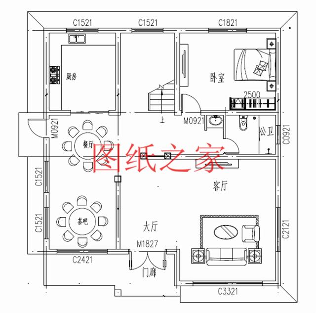 多臥室的三層別墅設(shè)計圖，適合大家族，五世同堂也住得下。