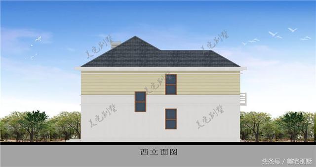 田園小別墅設(shè)計(jì)圖，10.8X12挑空客廳，您喜歡嗎？