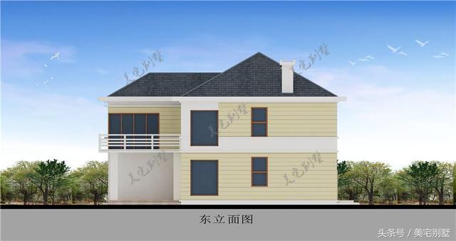 田園小別墅設(shè)計(jì)圖，10.8X12挑空客廳，您喜歡嗎？