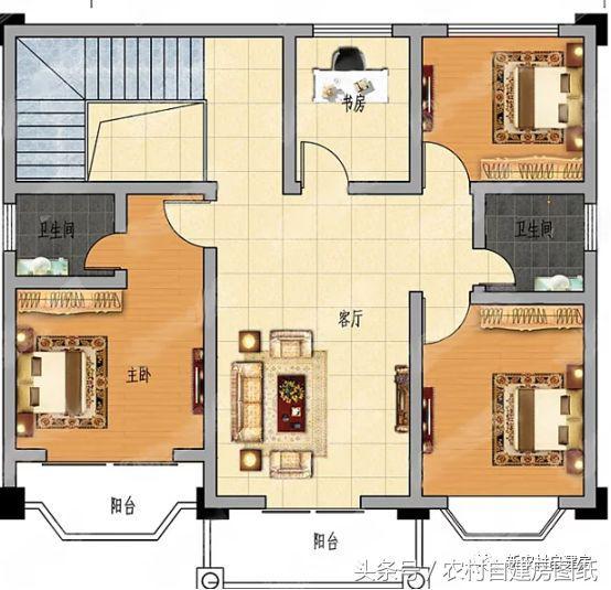 3套經(jīng)典別墅設(shè)計(jì)圖，多間臥室?guī)Э净鸱亢蜁衽_(tái)，造價(jià)只要25萬