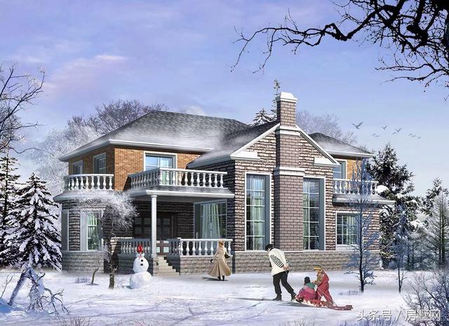 北方雪景別墅設計圖，猶如置身童話世界，非常夢幻！