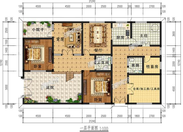 30幾萬(wàn)建大露臺(tái)帶庭院的別墅設(shè)計(jì)圖，現(xiàn)在入手為時(shí)不晚。