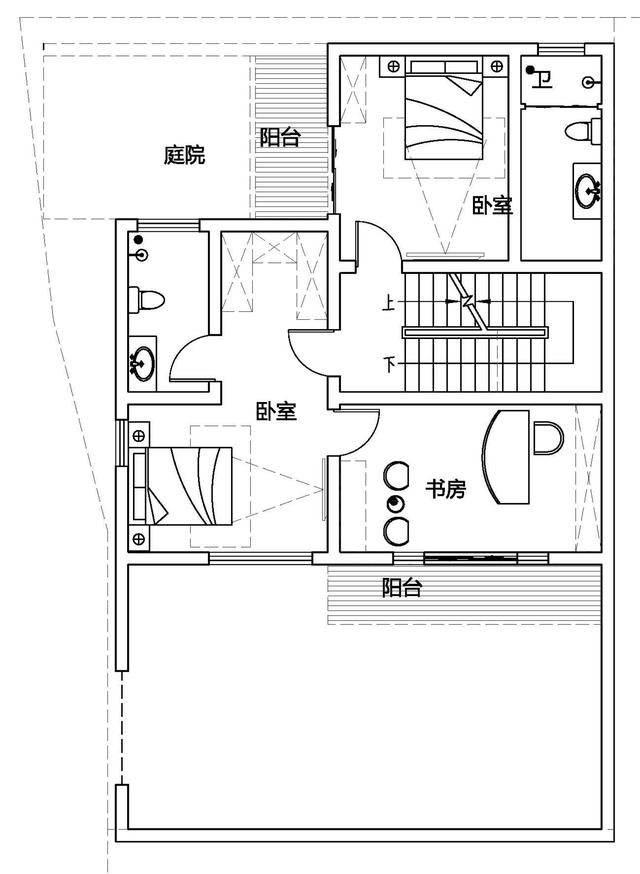 新中式別墅設(shè)計(jì)圖，三層鄉(xiāng)村復(fù)古別墅。