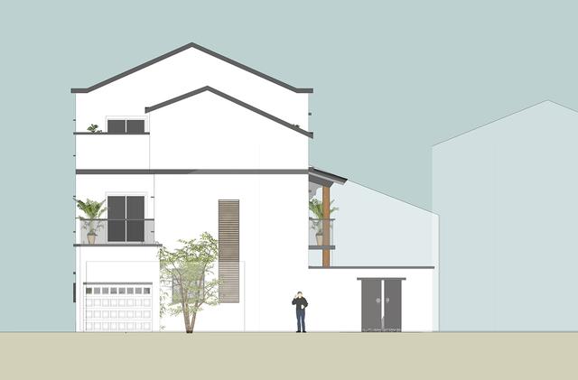 新中式別墅設(shè)計(jì)圖，三層鄉(xiāng)村復(fù)古別墅。