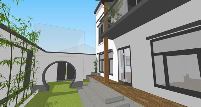 新中式別墅設(shè)計(jì)圖，三層鄉(xiāng)村復(fù)古別墅。