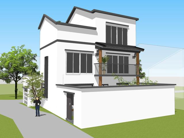 新中式別墅設(shè)計(jì)圖，三層鄉(xiāng)村復(fù)古別墅。