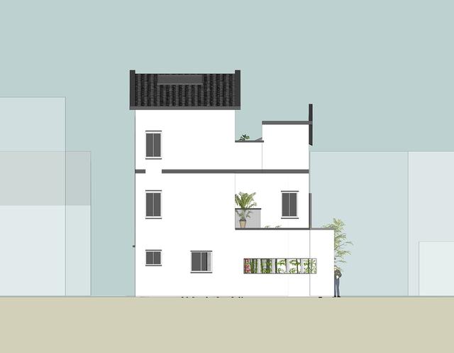 新中式別墅設(shè)計(jì)圖，三層鄉(xiāng)村復(fù)古別墅。