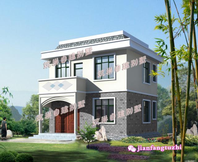 簡約舒適二層平屋頂別墅設(shè)計(jì)圖，造型簡約不繁瑣，提高生活品味。