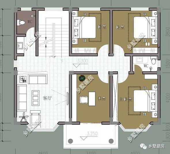 11X12米農(nóng)村自建房，設(shè)計親民，麻雀雖小，五臟俱全。