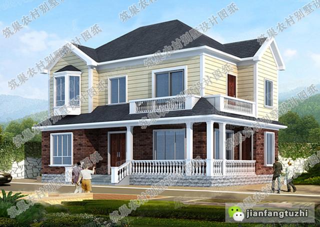 坡屋頂帶回廊農(nóng)村自建房，外觀新穎獨(dú)特，造價(jià)25萬(wàn)！